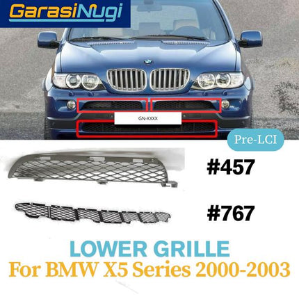 Lower Grille For BMW E53 Pre-LCI Grill Cover Bumper Bawah X5