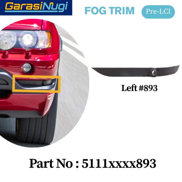 Fog Trim For BMW E53 Panel Lampu Kabut X5