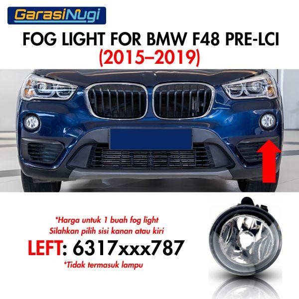 Fog Lights For BMW F48 Pre-LCI Cover Lampu Kabut Depan X1 X2 X3
