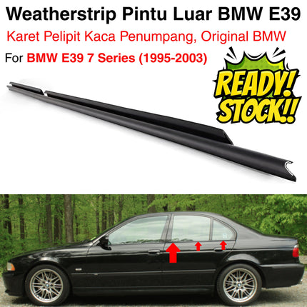 Weatherstrip BMW E39 Karet Lis Pelipit Pintu Kaca Belakang Bagian Dalam Inner Cover Frame Original 520 528