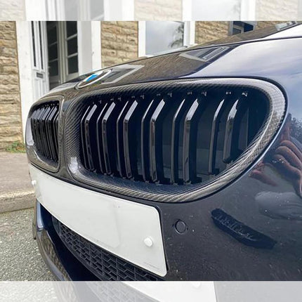 BMW Grill Carbon Kidney Grille Hidung Double Slat Diamond F06 F13 640