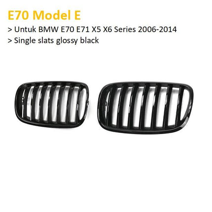 BMW Kidney Grille Hidung Kap Carbon Double Slat M Color E70 E71 X5 X6