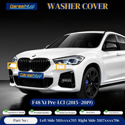 Cover Nozzle Washer For BMW F48 Pre LCI Tutup Lampu Bumper X1