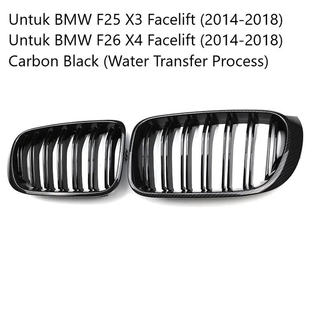 BMW Grill Kidney Grille Hidung Double Slat Carbon M Color F25 X3 X4