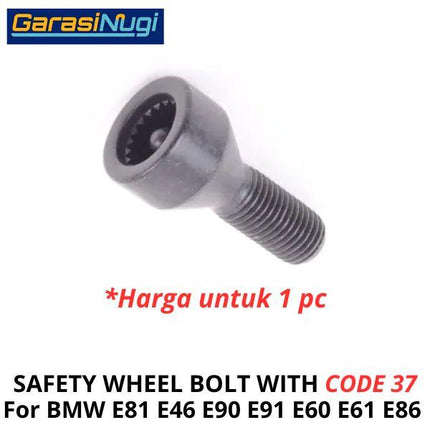 Baut Safety For BMW CODE 37 Wheel Bolt Lock Roda Ban E81 E46 E90 E91 E60 E61 E86