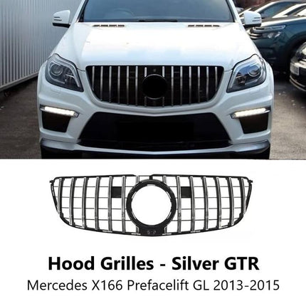 Mercy X166 Grille Mercedes GL500 GLS450 Hidung Chrome GT GTR