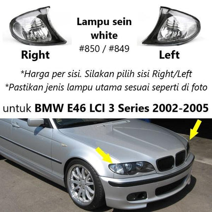 BMW E46 Lampu Sein Kuning Putih Titanium Sen Depan Turn 320 1999-2005