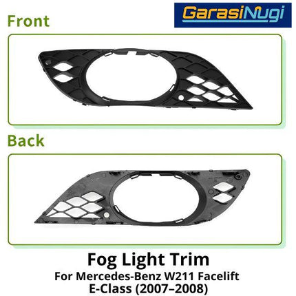 Fog Trim Mercy W211 FL Elegance Cover Chrome Lampu Kabut Bracket E350