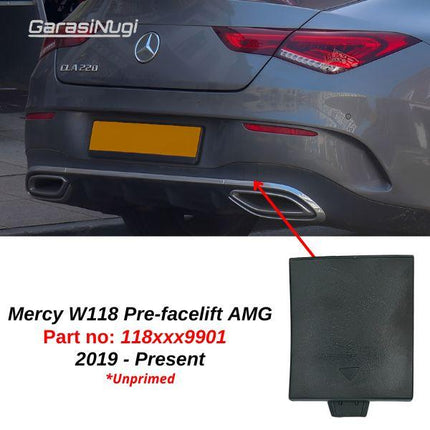 Lubang Towing Cover Mercy W118 Pre-Facelift Bumper Tow Derek Mercedes