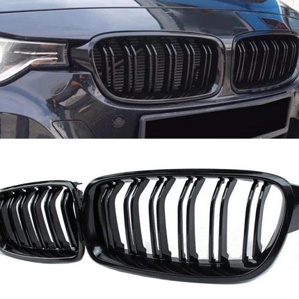BMW F30 Grill Kidney Grille Hidung Kap Double Slat Glossy Black Matte