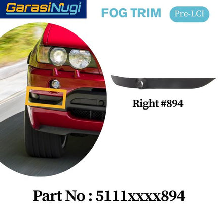 Fog Trim For BMW E53 Panel Lampu Kabut X5