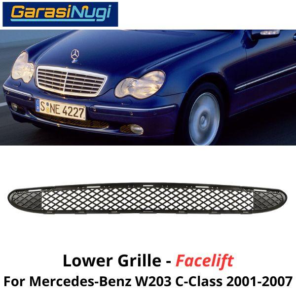 Lower Grille Mercy W203 Grill Cover Bumper Depan Bawah Mercedes C230