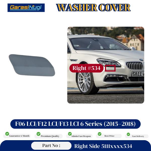 Cover Nozzle Washer For BMW F06 F12 F13 Tutup Lampu Bumper 6 Series