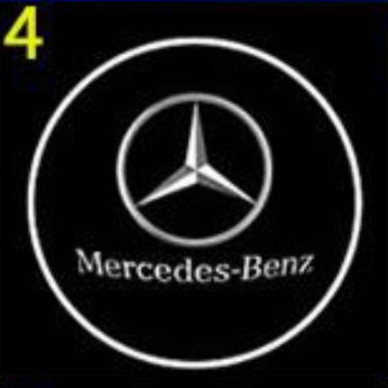 (Terbaru) 2pcs INFRARED Wireless LED pintu Mercy Logo Mercedes BMW