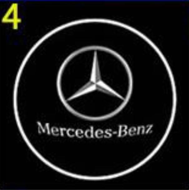 (Terbaru) 2pcs INFRARED Wireless LED pintu Mercy Logo Mercedes BMW
