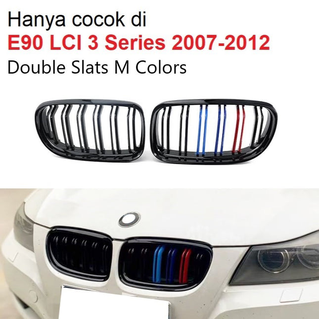 BMW Grill Kidney Grille Hidung Kap Double Slat Glossy M Color E90 320i