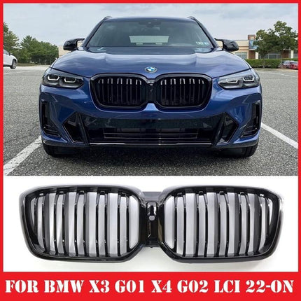 BMW Kidney Grille Hidung Kap Double Diamond Slat M Color G05 G06 X5 X6