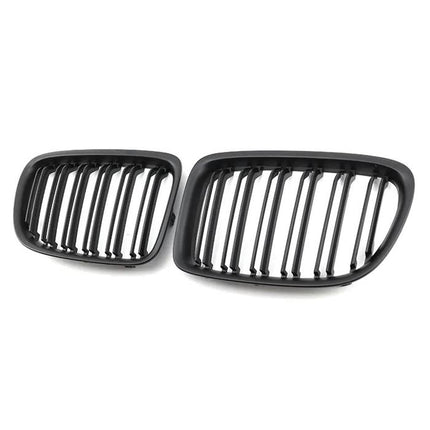 BMW New Kidney Grille Hidung Double Slat Matte Black Carbon E84 X1