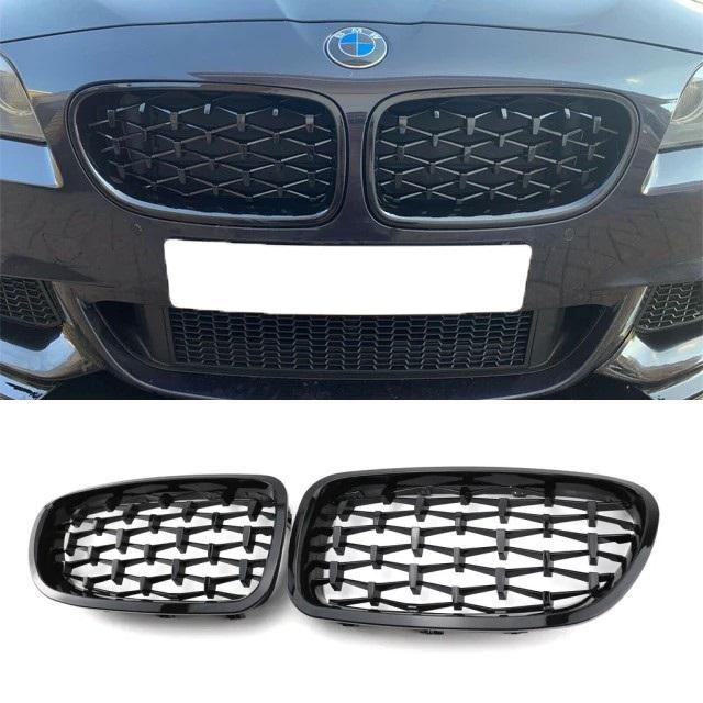 BMW Grill Kidney Grille Hidung Kap Diamond Star Slats Chrome F10 520i