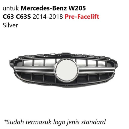 Mercedes W205 Mercy C63 Grill Hidung Chrome Grille AMG C63S