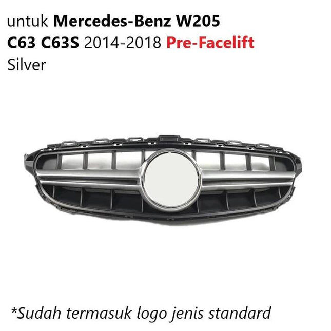 Mercedes W205 Mercy C63 Grill Hidung Chrome Grille AMG C63S