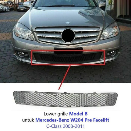 Mercedes W204 C-Class AMG Grill Cover Bumper Lower Grille Bawah C200