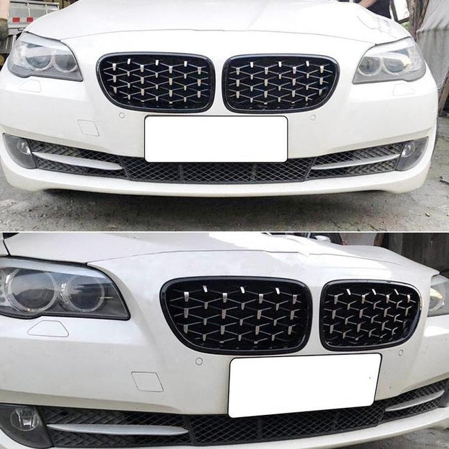 BMW Grill Kidney Grille Hidung Kap Diamond Star Slats Chrome F10 520i