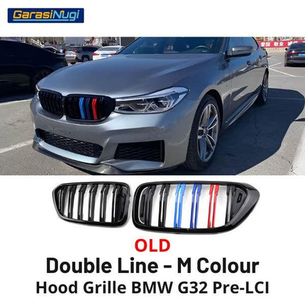 BMW G32 Pre-LCI Grill Kidney Grille Hidung Kap Double Slat Glossy 640