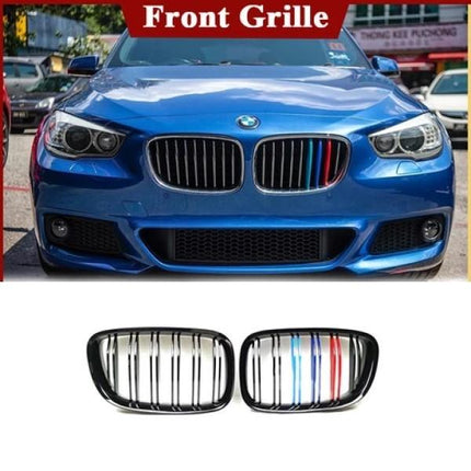 BMW Grill Kidney Grille Hidung Kap Diamond Slats Chrome F07 540 GT