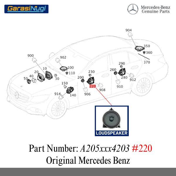 Speaker For Mercy W205 Pengeras Suara Pintu Depan Front Door C200