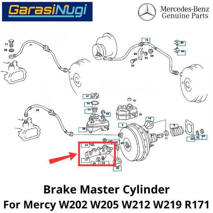 Brake Master For Mercy W205 W210 W207 R171 Cylinder Silinder Rem C200 SLK