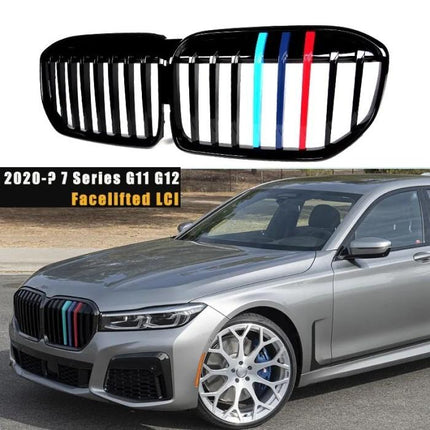 Kidney Grille For BMW G11 G12 LCI Kap Double Grill Glossy M Color 740