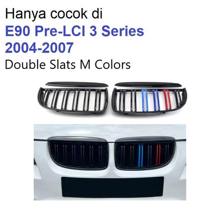 BMW Grill Kidney Grille Hidung Kap Double Slat Glossy M Color E90 320i