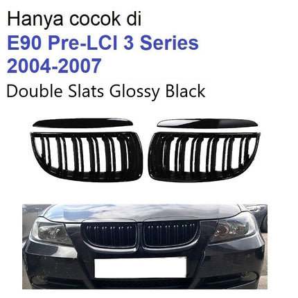 BMW Grill Kidney Grille Hidung Kap Double Slat Glossy M Color E90 320i