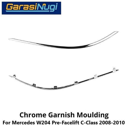 Chrome Stripe Mercy W204 Pre-FL Garnish Moulding Bumper Depan C200