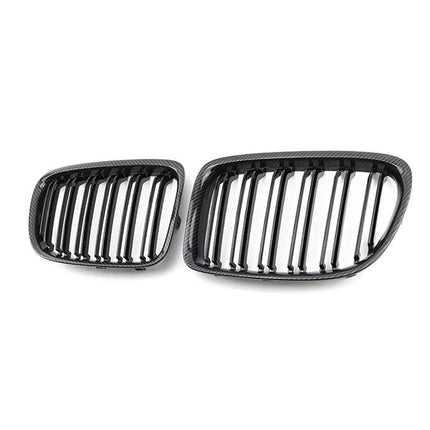 BMW New Kidney Grille Hidung Double Slat Matte Black Carbon E84 X1