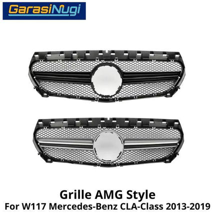 Grille Mercedes W117 Mercy CLA Grill Hidung Chrome GTR AMG 2013-2019
