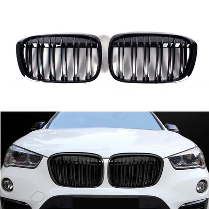 BMW Grill Kidney Grille Hidung Kap Double Slat Glossy M Color F48 X1