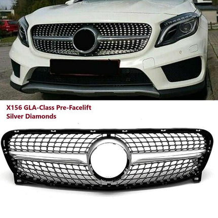 Mercedes X156 W156 Mercy GLA Class Grille Hidung Chrome Diamond GTR