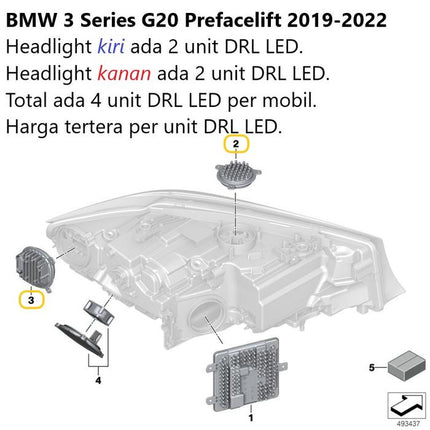 BMW G20 G15 DRL LED Laser Angel Eyes Halo Light Module Lampu Senja 320