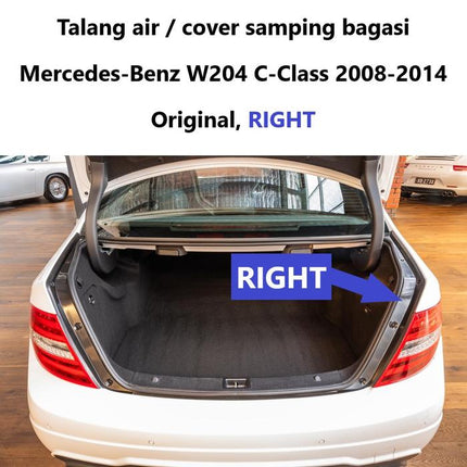 Mercedes W204 Talang Air Bagasi Karet Cover Samping Mercy C200