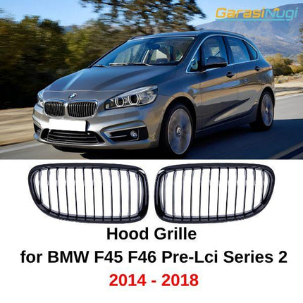 BMW F45 F46 Pre-LCI Grill Kidney Hidung Double Slat Glossy 2014-2018