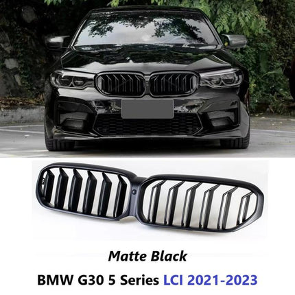 Kidney Grille For BMW G30 LCI Grill Glossy Diamond Slat Cerium Chrome 530