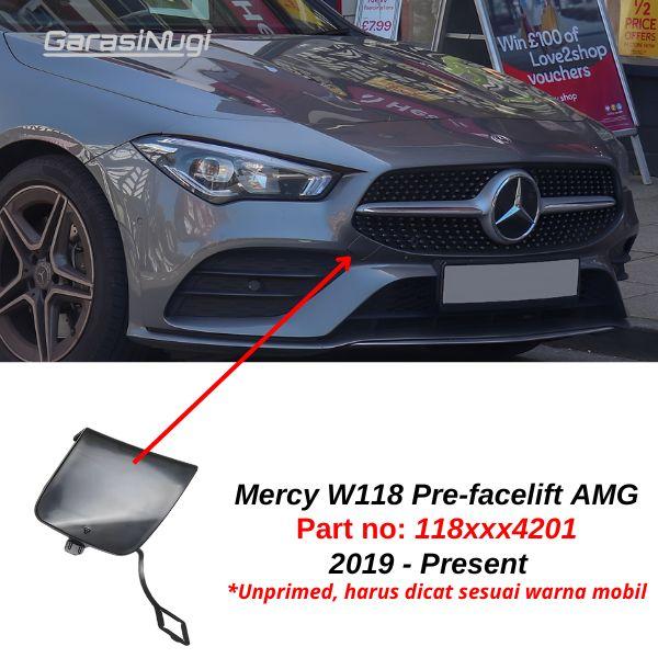 Lubang Towing Cover Mercy W118 Pre-Facelift Bumper Tow Derek Mercedes
