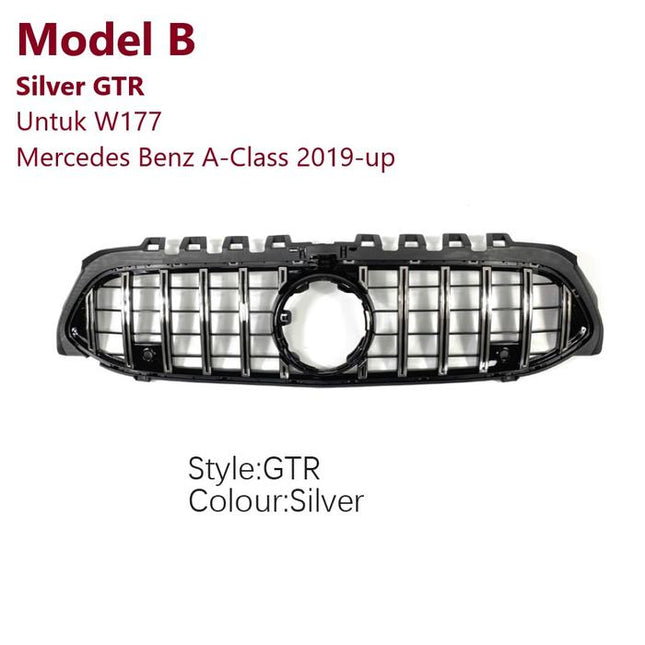 Mercedes W177 Mercy A Class Grill Hidung Chrome Grille Diamond GTR AMG