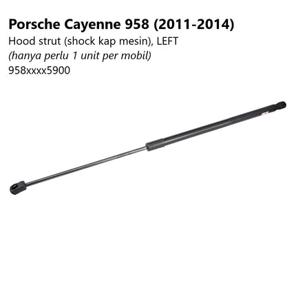 Porsche Cayenne E2 958 Hood Strut Shock Mesin Bagasi Depan Belakang