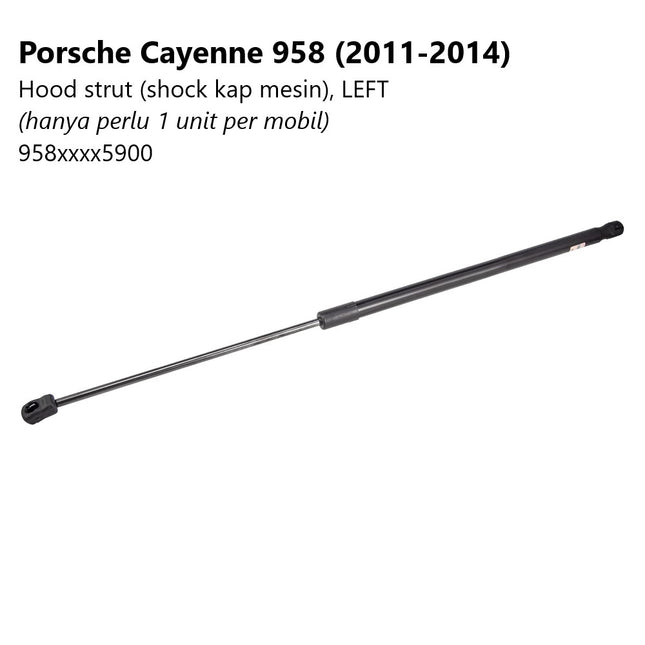 Porsche Cayenne E2 958 Hood Strut Shock Mesin Bagasi Depan Belakang