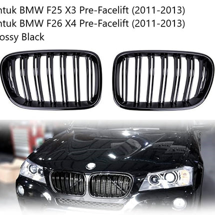 BMW Grill Kidney Grille Hidung Double Slat Carbon M Color F25 X3 X4