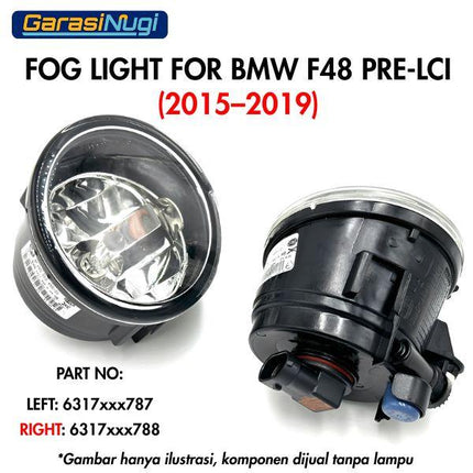 Fog Lights For BMW F48 Pre-LCI Cover Lampu Kabut Depan X1 X2 X3