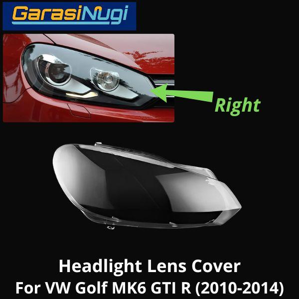 Mika Headlight VW Golf MK6 GTI R Lens Kaca Cover Lampu Depan 2010-2014